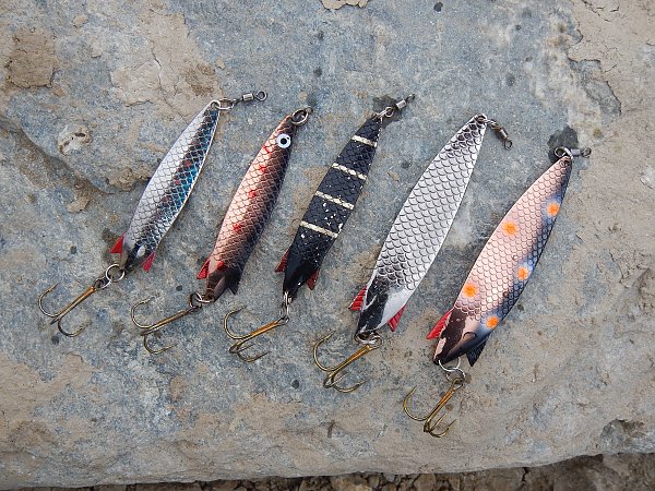 Die Qual der Wahl: Dem Angler stehen verschiedene Farben und Gewichte in drei Modellen zur Auswahl